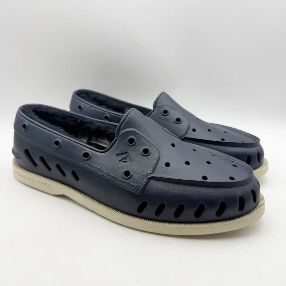 Sperry Mens Original Float Cozy Boat Shoes US 10 EU 43 Navy Blue NWOB